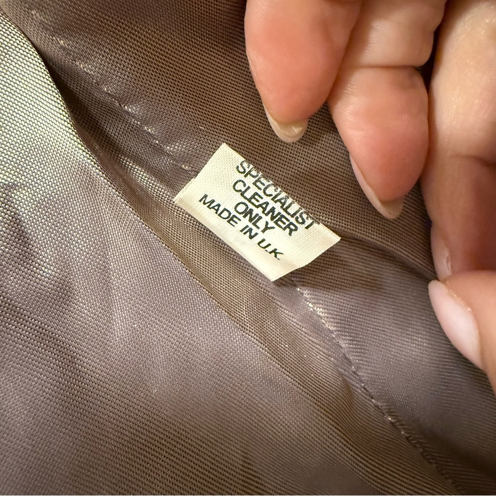 VTG 70s Cream Leather Cafe Racer Jacket UK Small Made in England - Picture 13 of 16